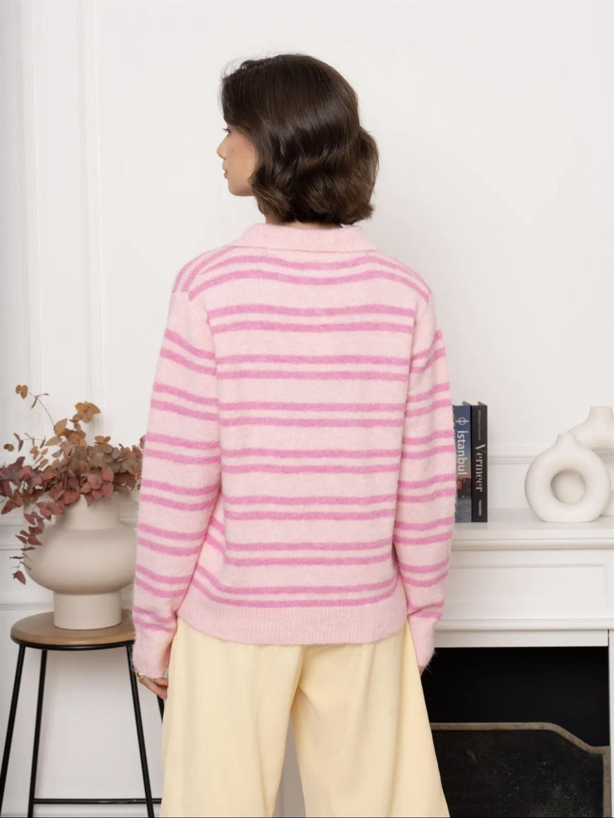 Pologenser med striper - Rosa/Fuchsia