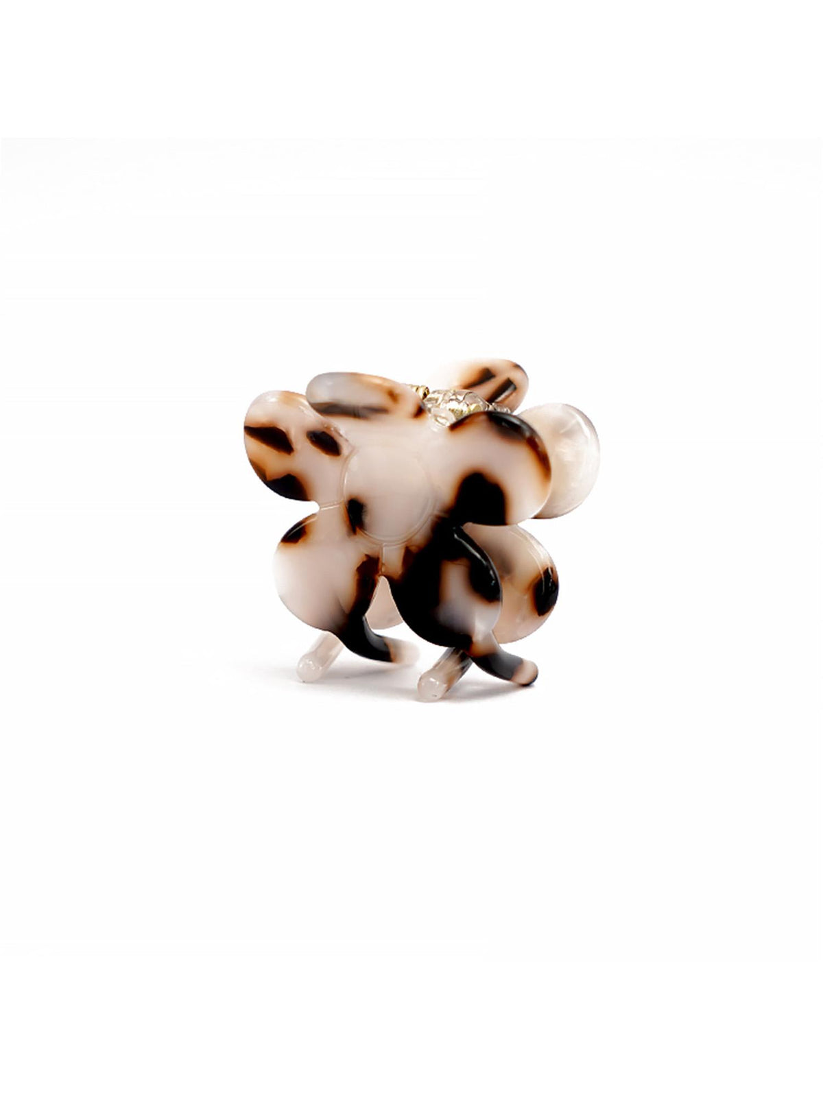 Poppy Flower Mini Claw - Hvit/Brun