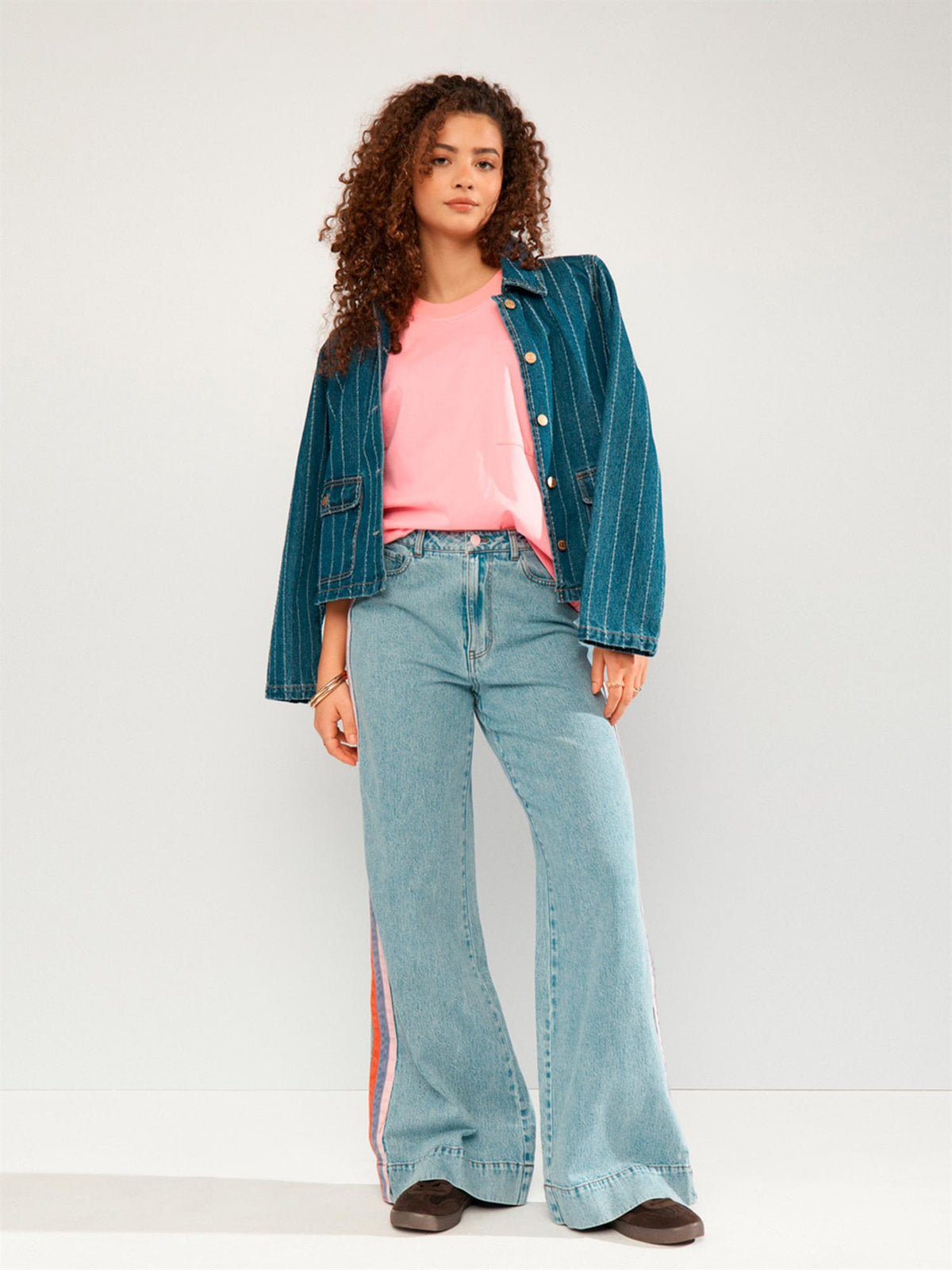 Malaga HR Wide Jeans - Lyseblå