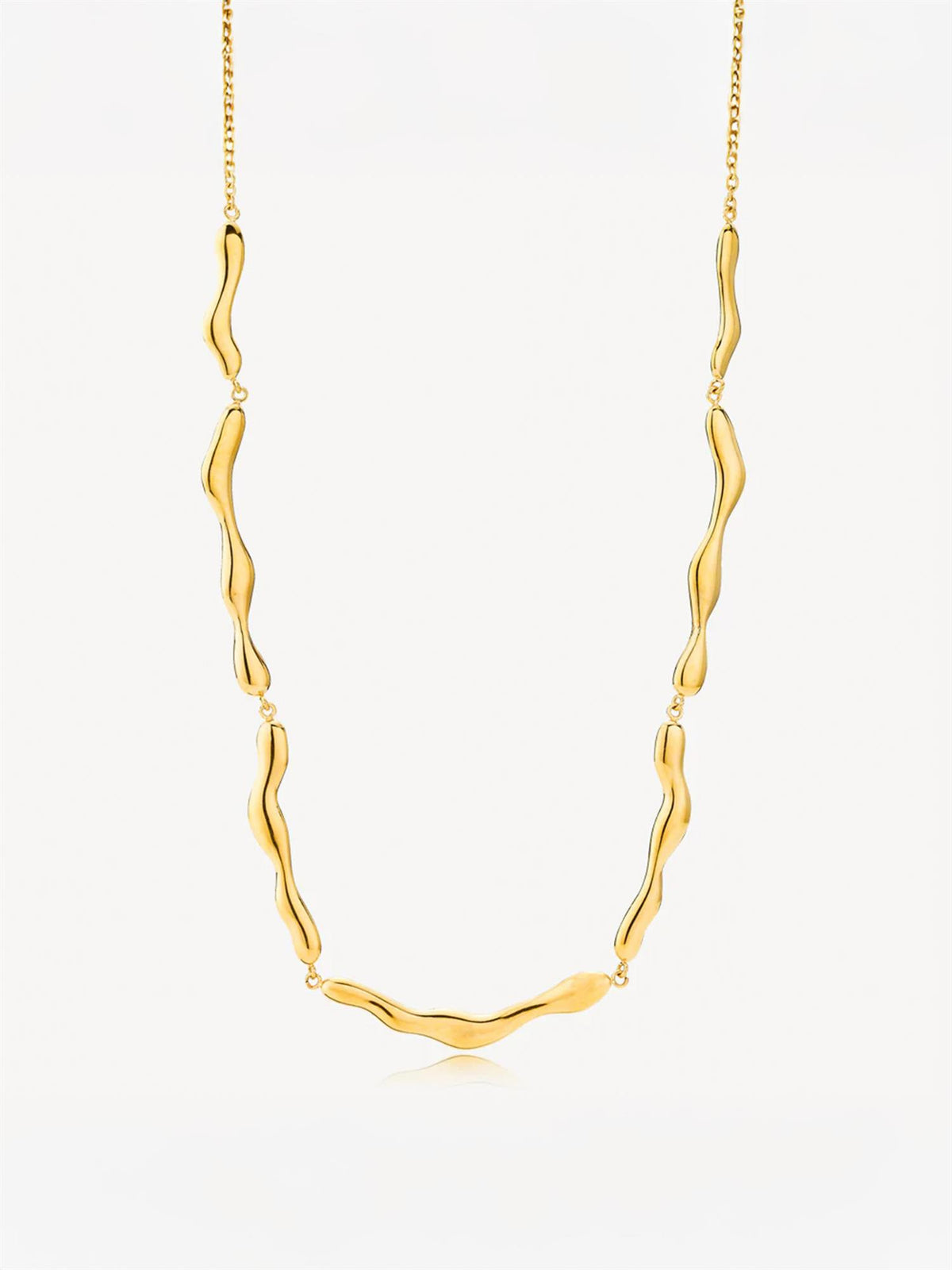 Wavy - Necklace Gold-plated - Gull