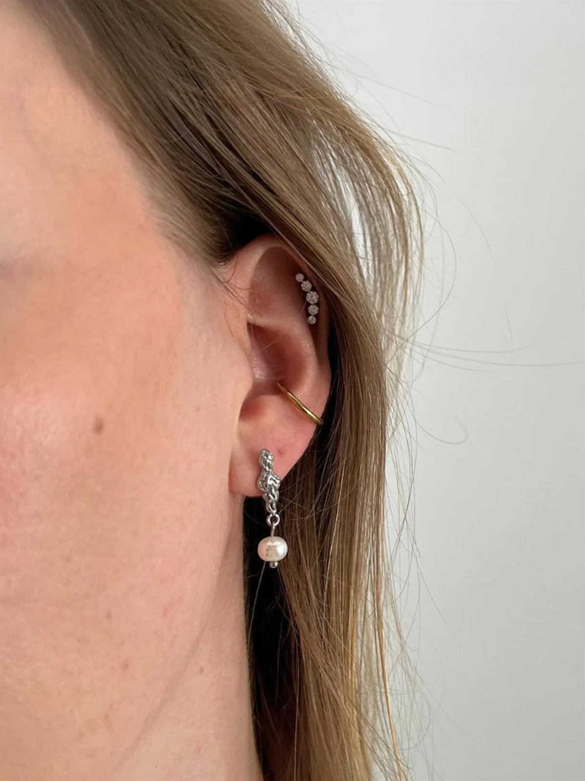 Freja small earrings steel - Silver