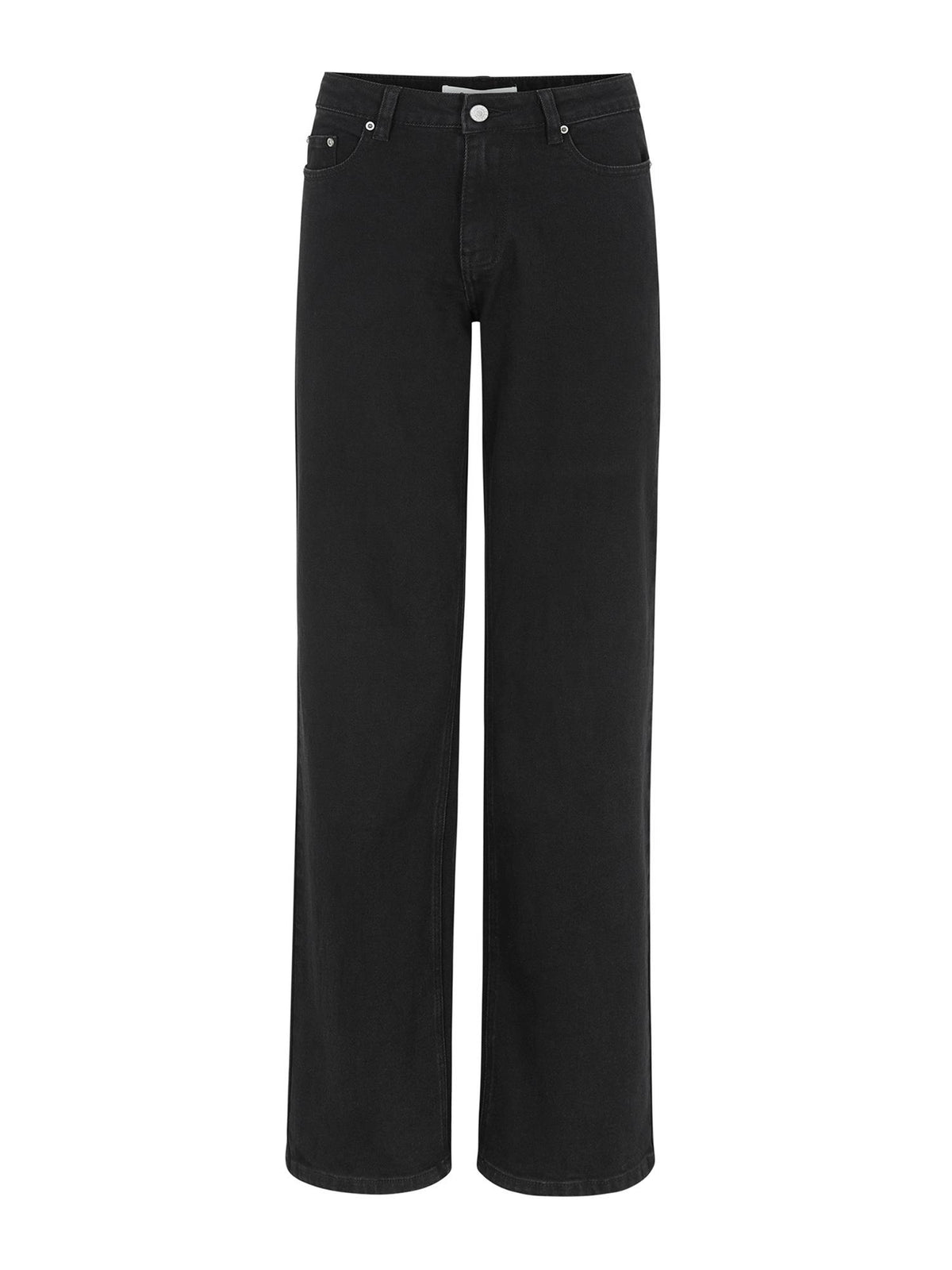 Willa Midwaist Wide Jeans - Sort
