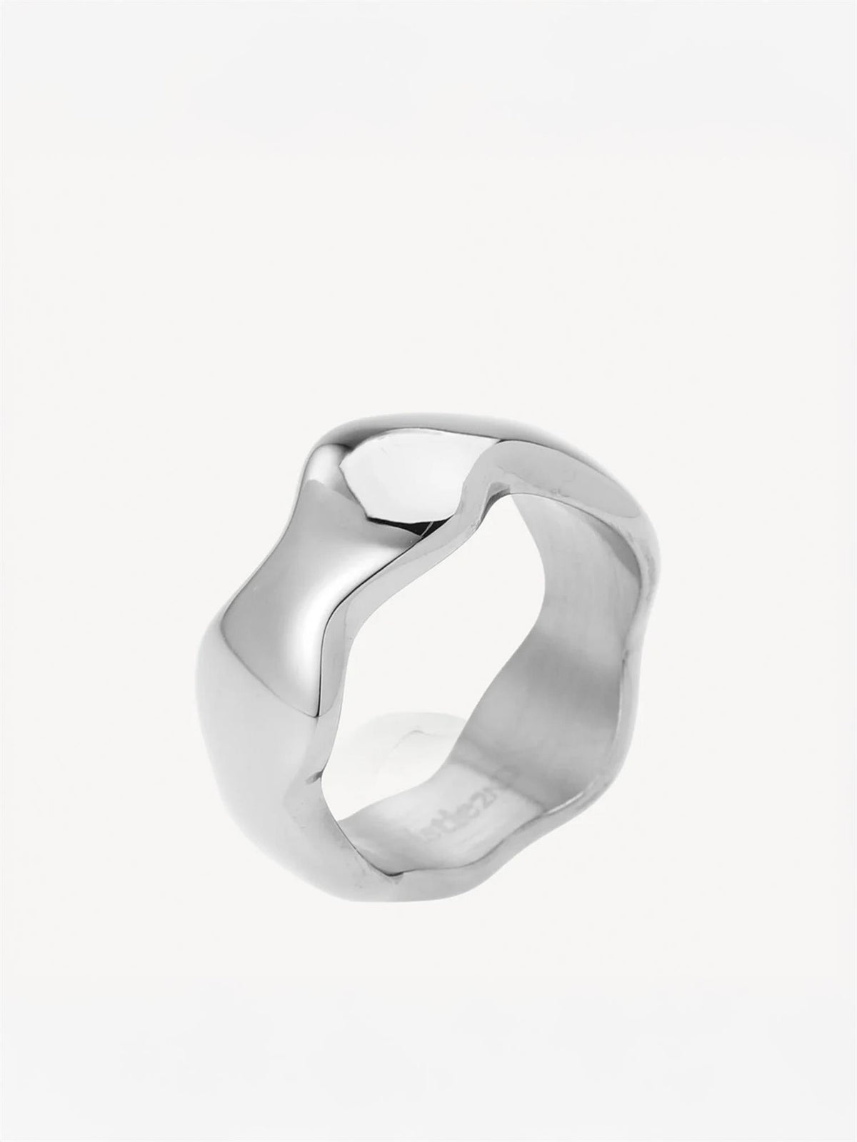 Wavy - Ring Steel - Sølv