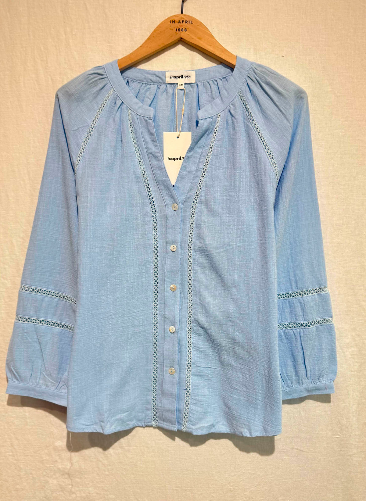Bluse med detaljer - Blå
