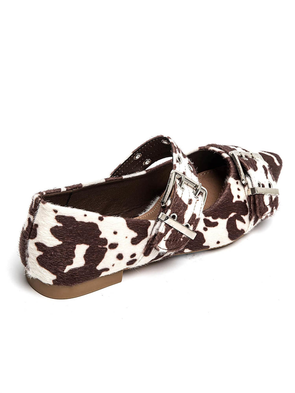 Buckle ballerina 9725 - Cow Brown