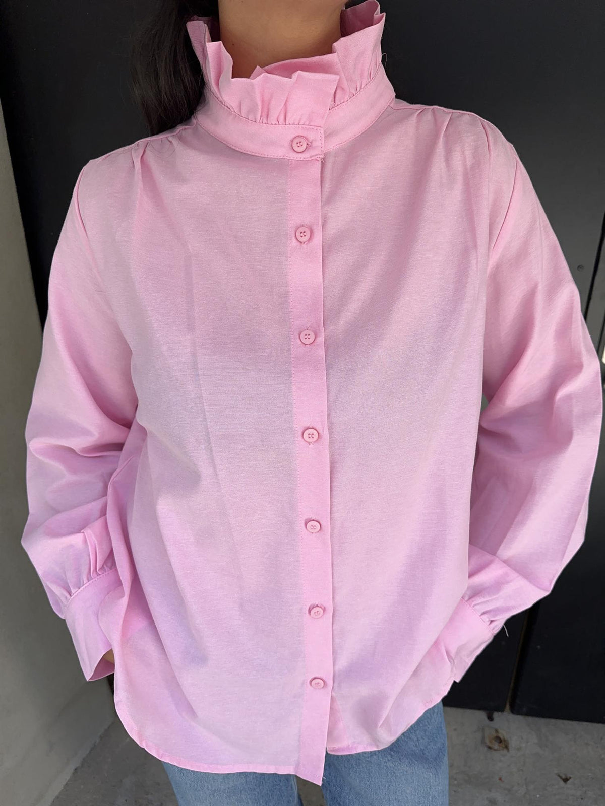 Ensfarget skjorte - Rosa