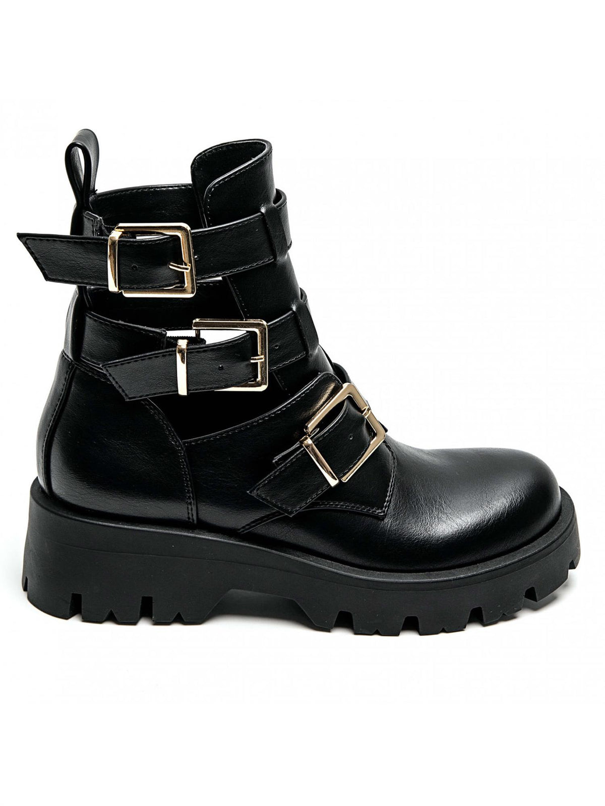 Boots med beltespenner 7631 - Sort