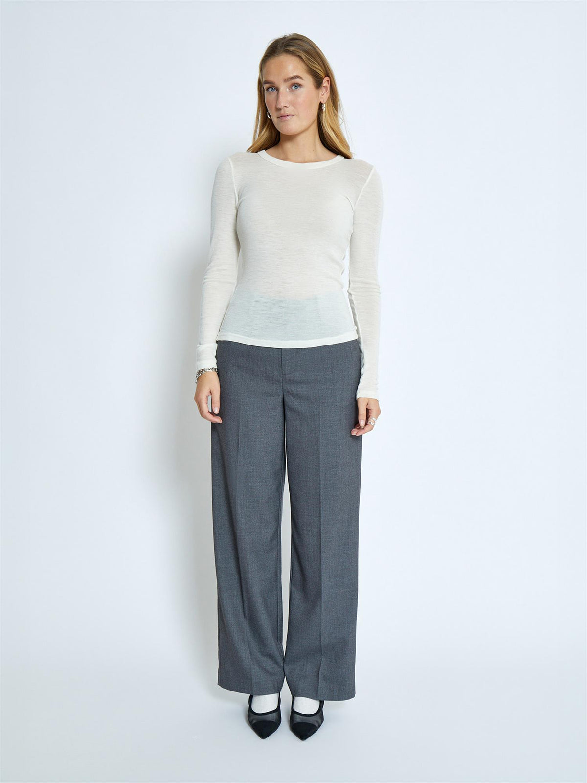 Cally Long Sleeve Top - Off White