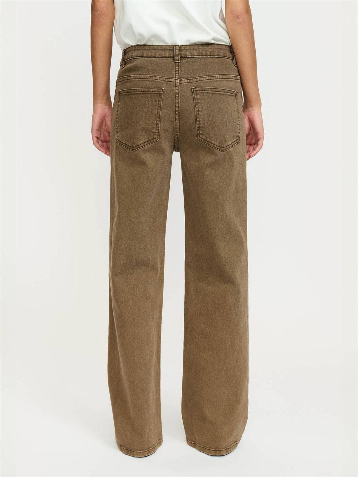 Kilea willa midwaist wide jeans - Brun