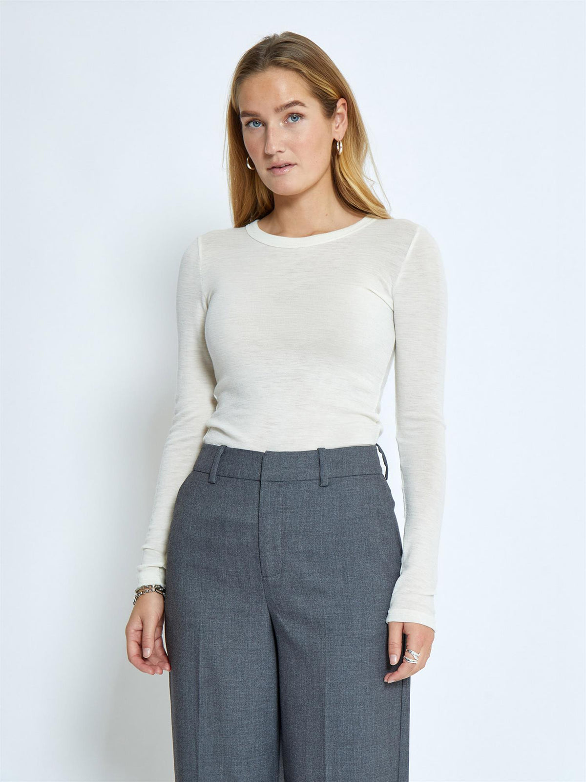 Cally Long Sleeve Top - Off White