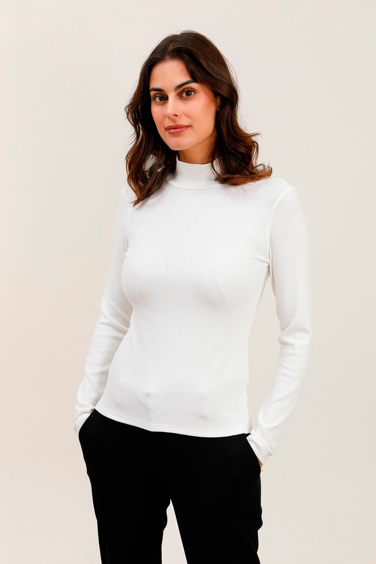 Basic mockneck - Hvit