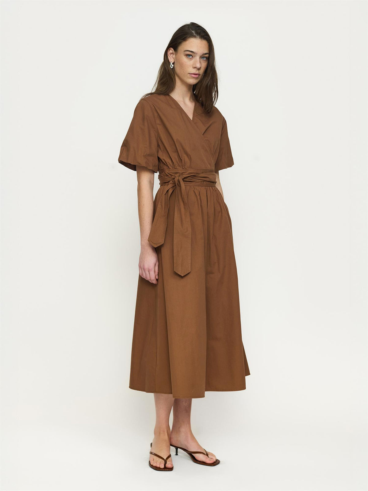 Halen Midi Dress - Brun