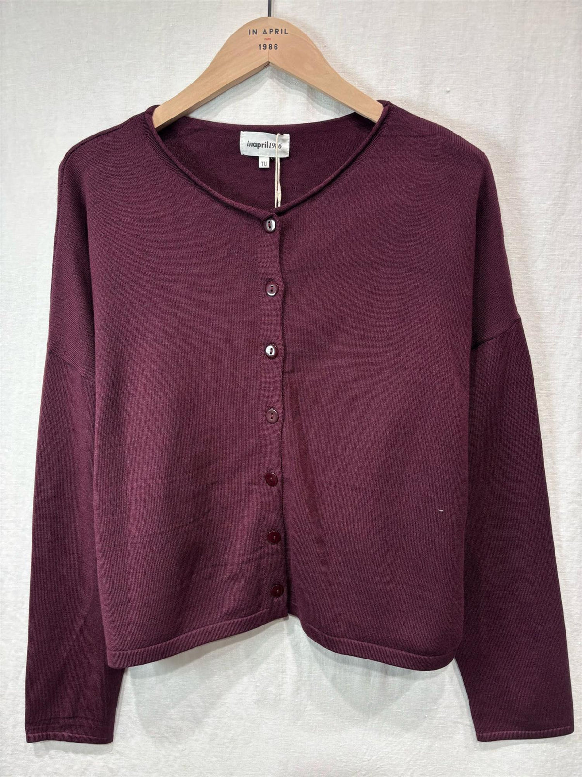 Basic cardigan - Burgunder