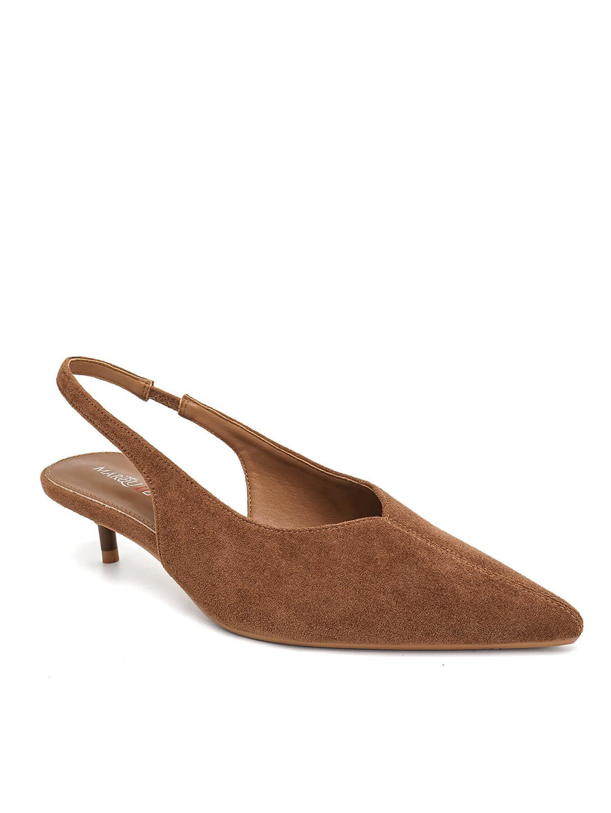 Slingback kitten heels 9793 - Camel