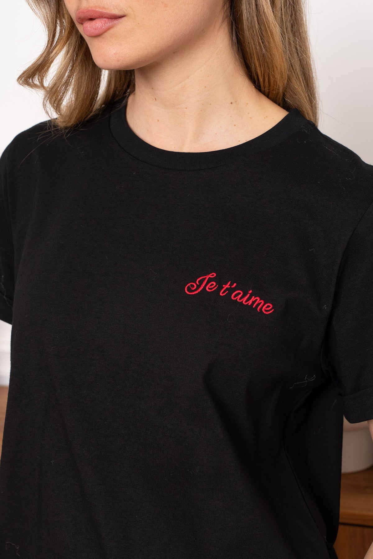 T-skjorte Je t'aime - Sort