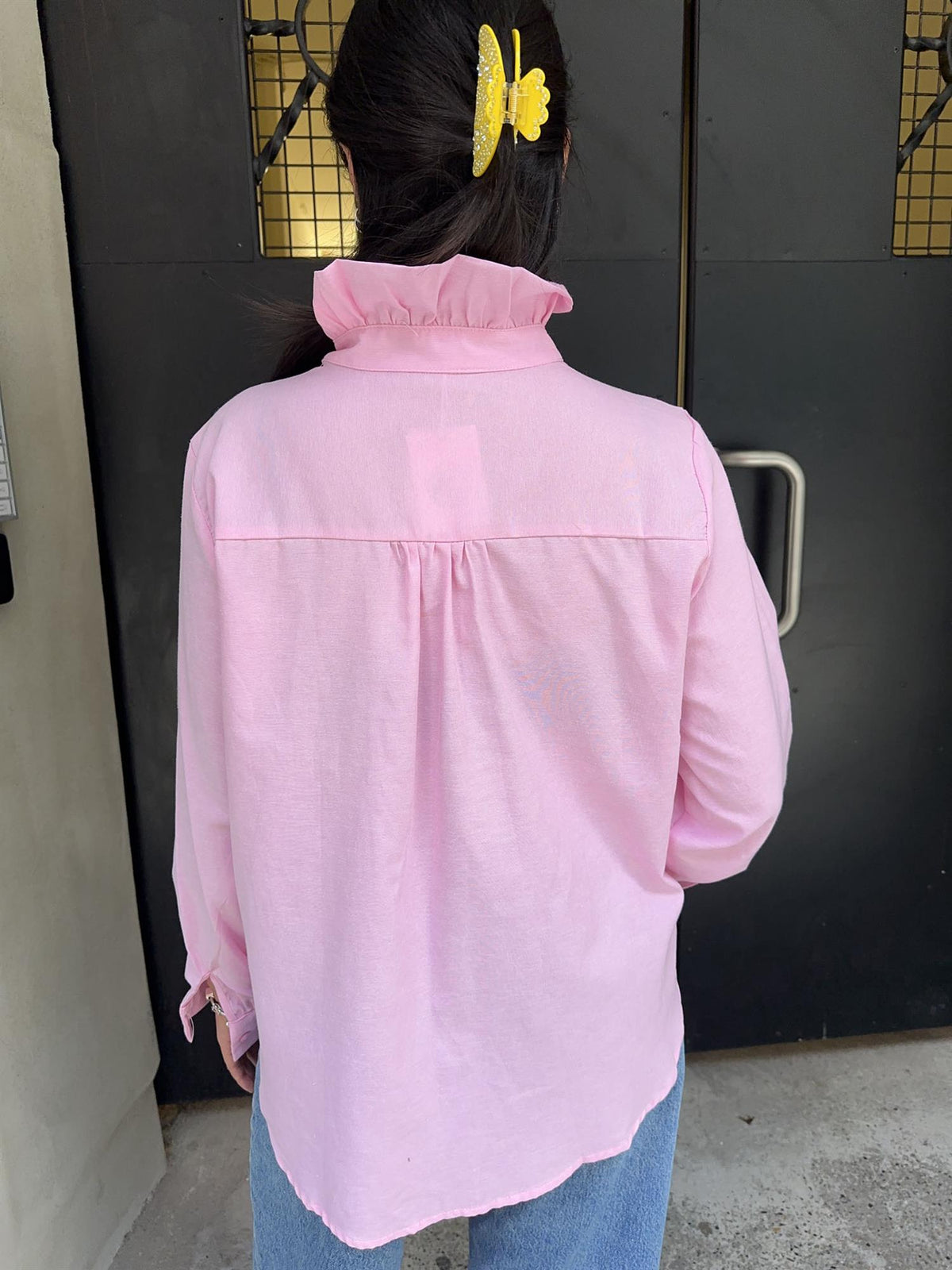 Ensfarget skjorte - Rosa