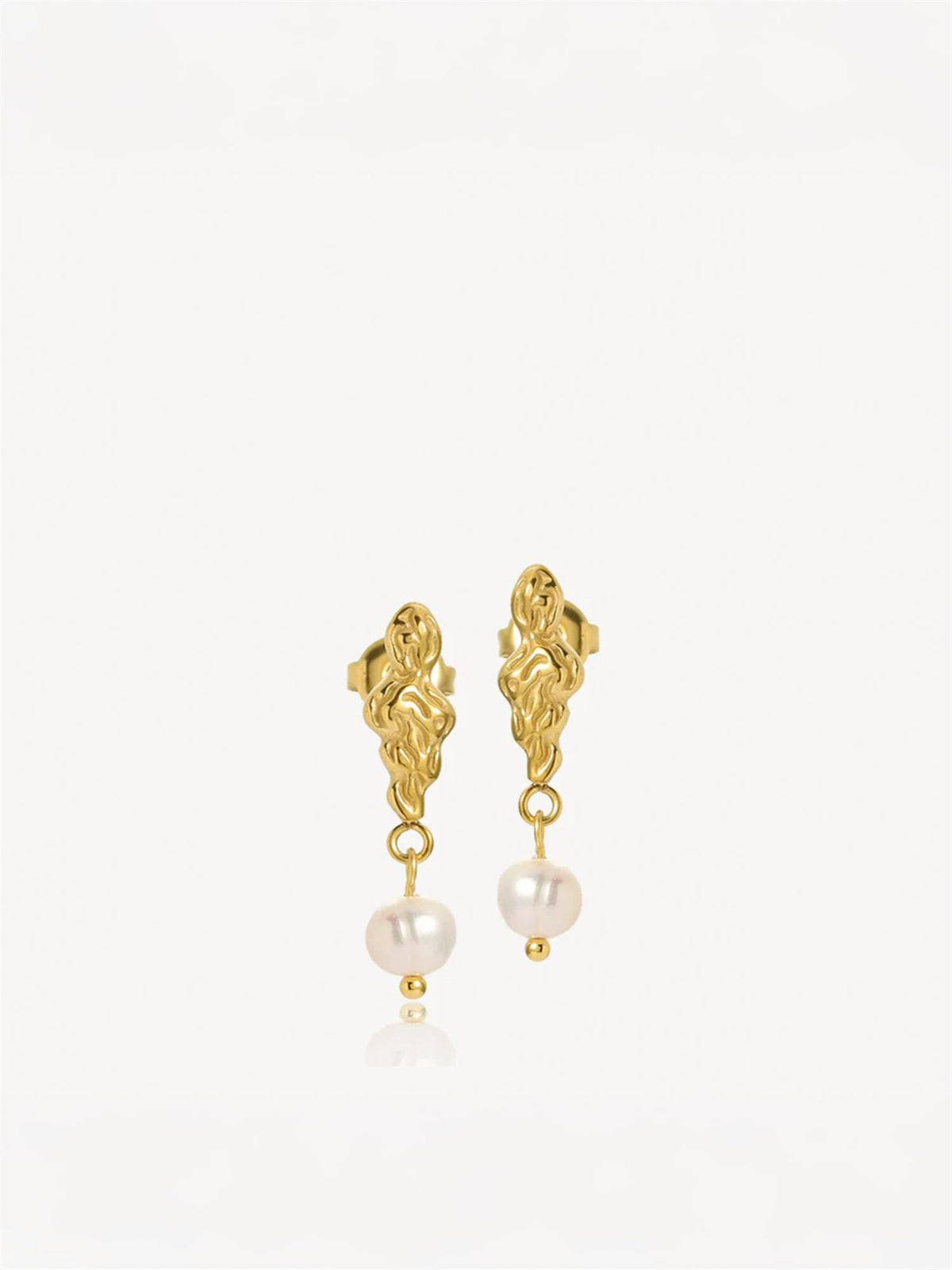 Freja small earrings gold plated - Gold