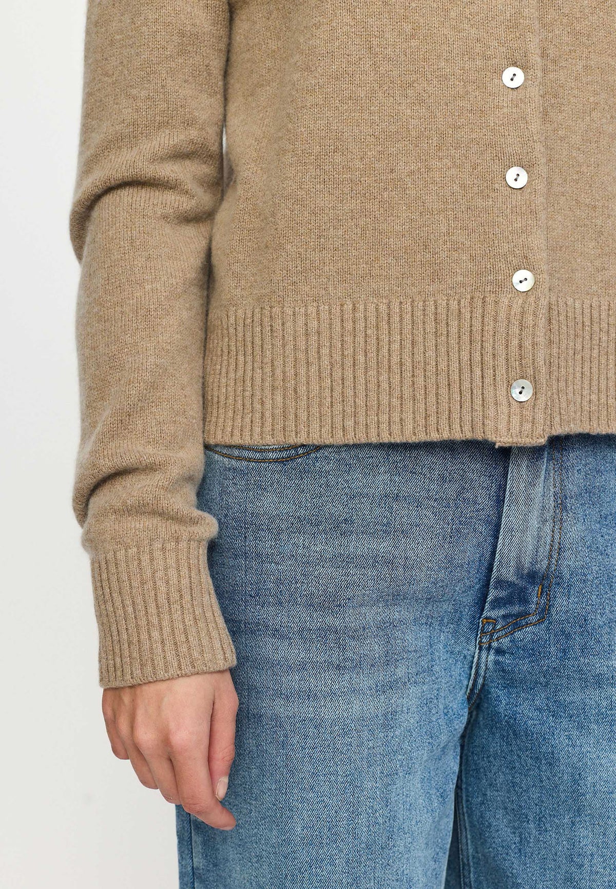 Avery Cardigan Knit RWS - Beige