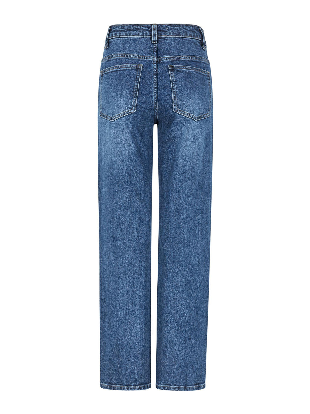 Willa Midwaist Wide Jeans - Mørkeblå