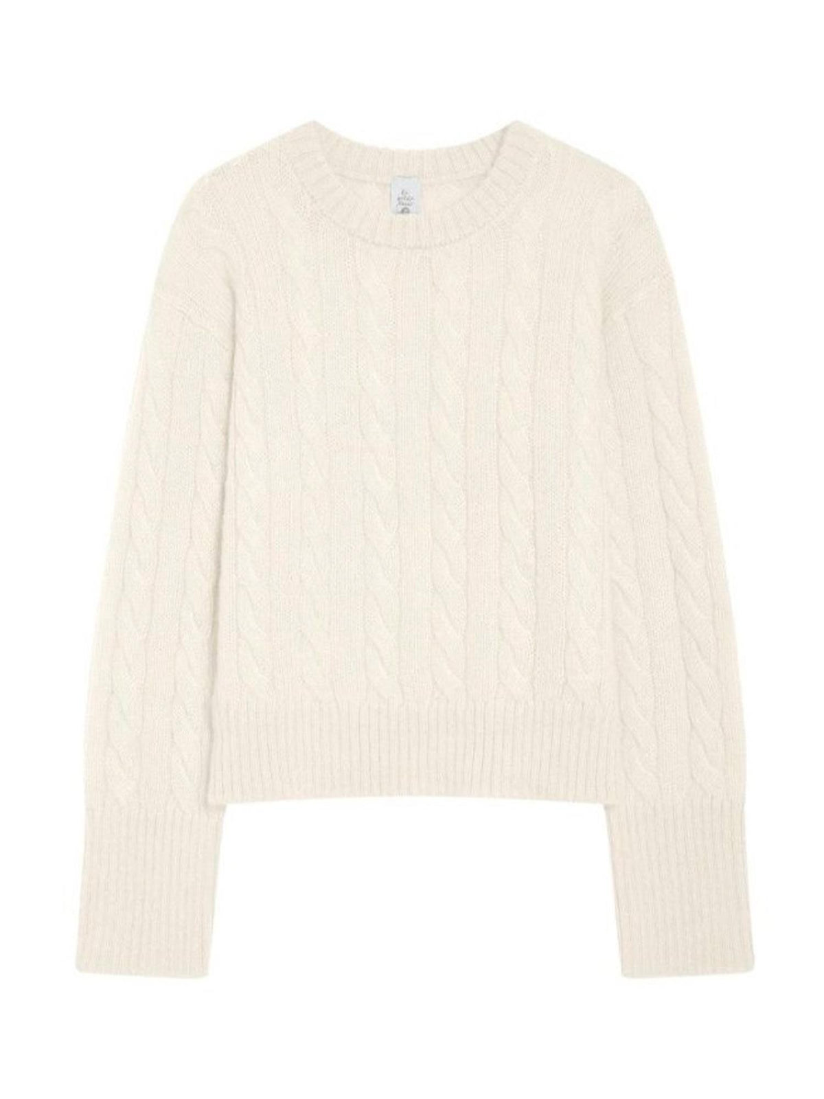 Flettegenser i mohair - Hvit