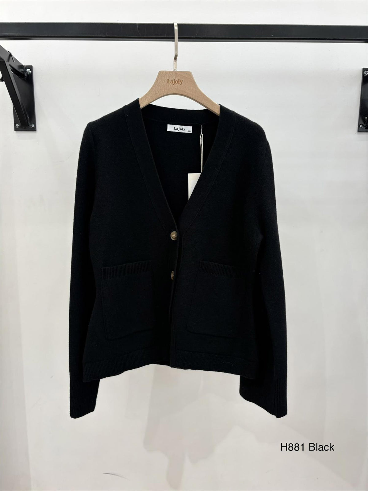 Cardigan med knapper H881 - Sort