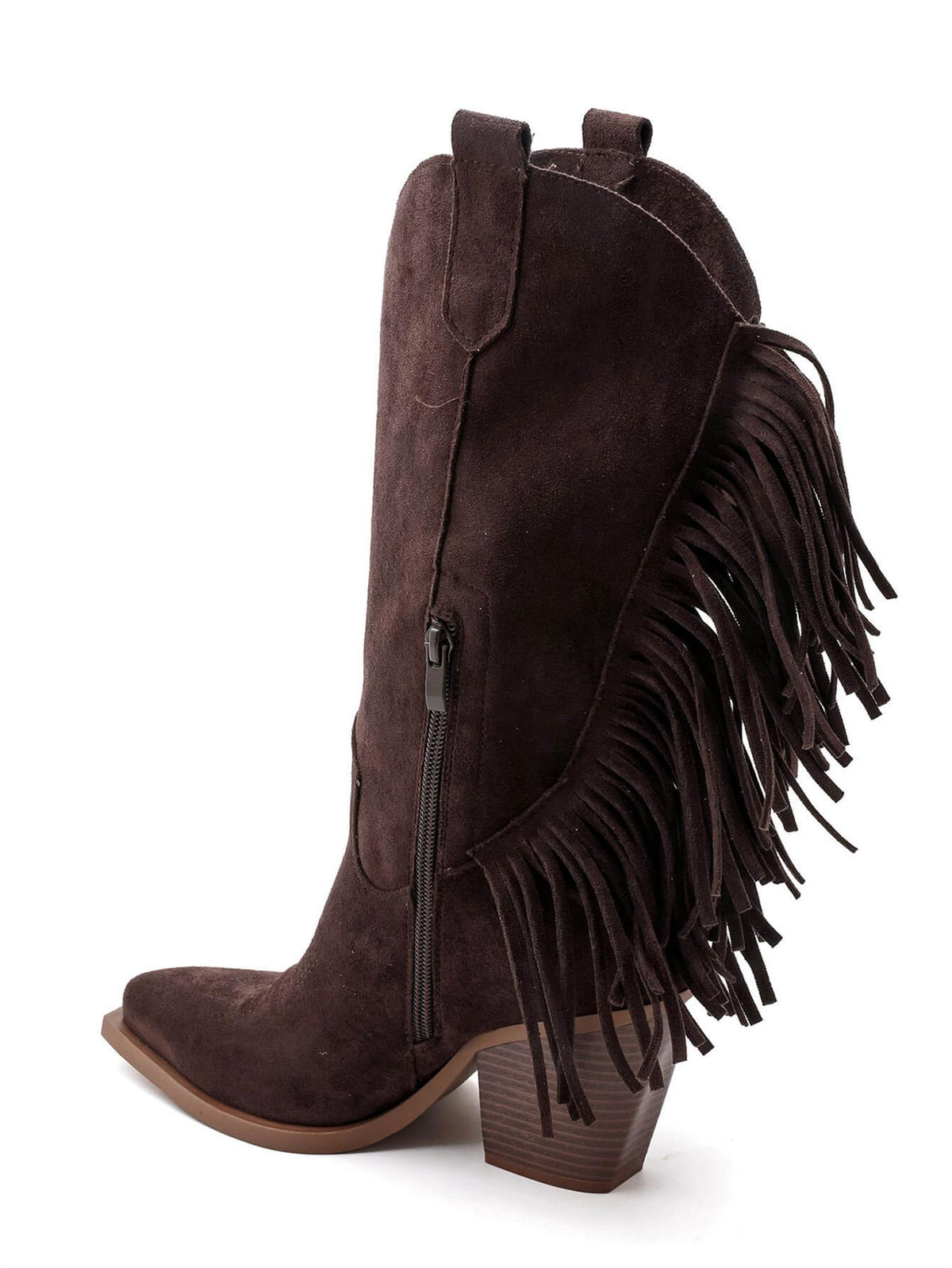 Cowboyboot med frynser - Brun