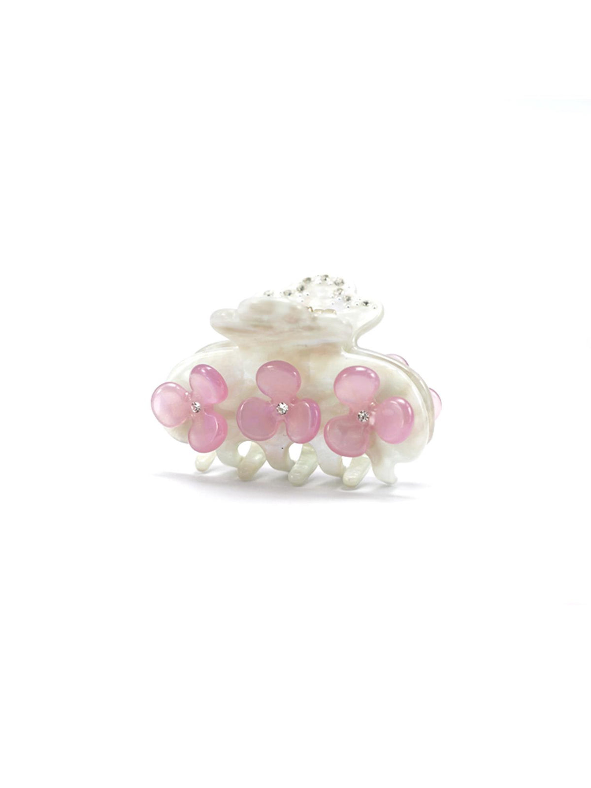Rapunzel Rhinestone Mini Claw - Hvit