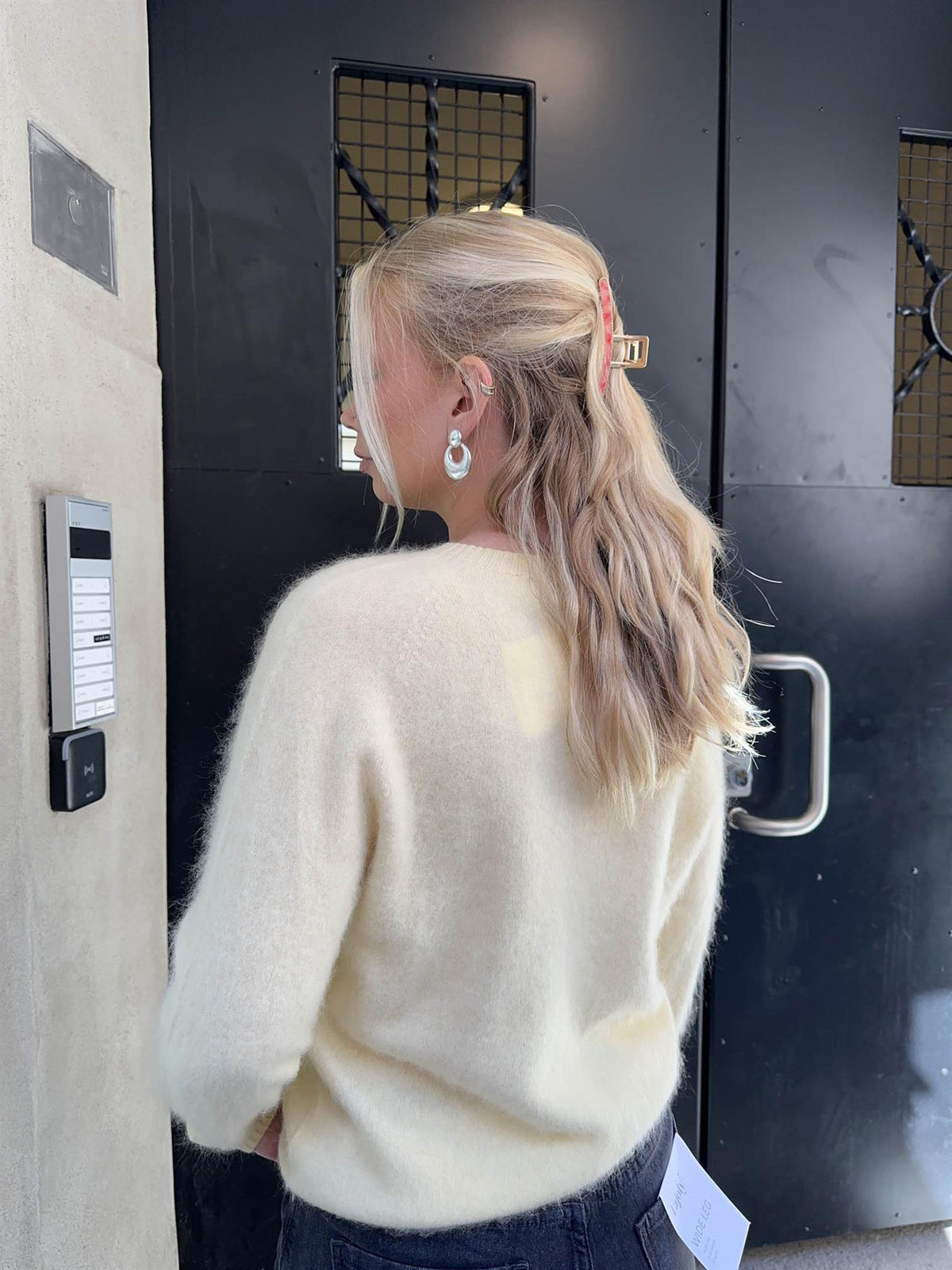 Genser i cashmeremiks - Gul