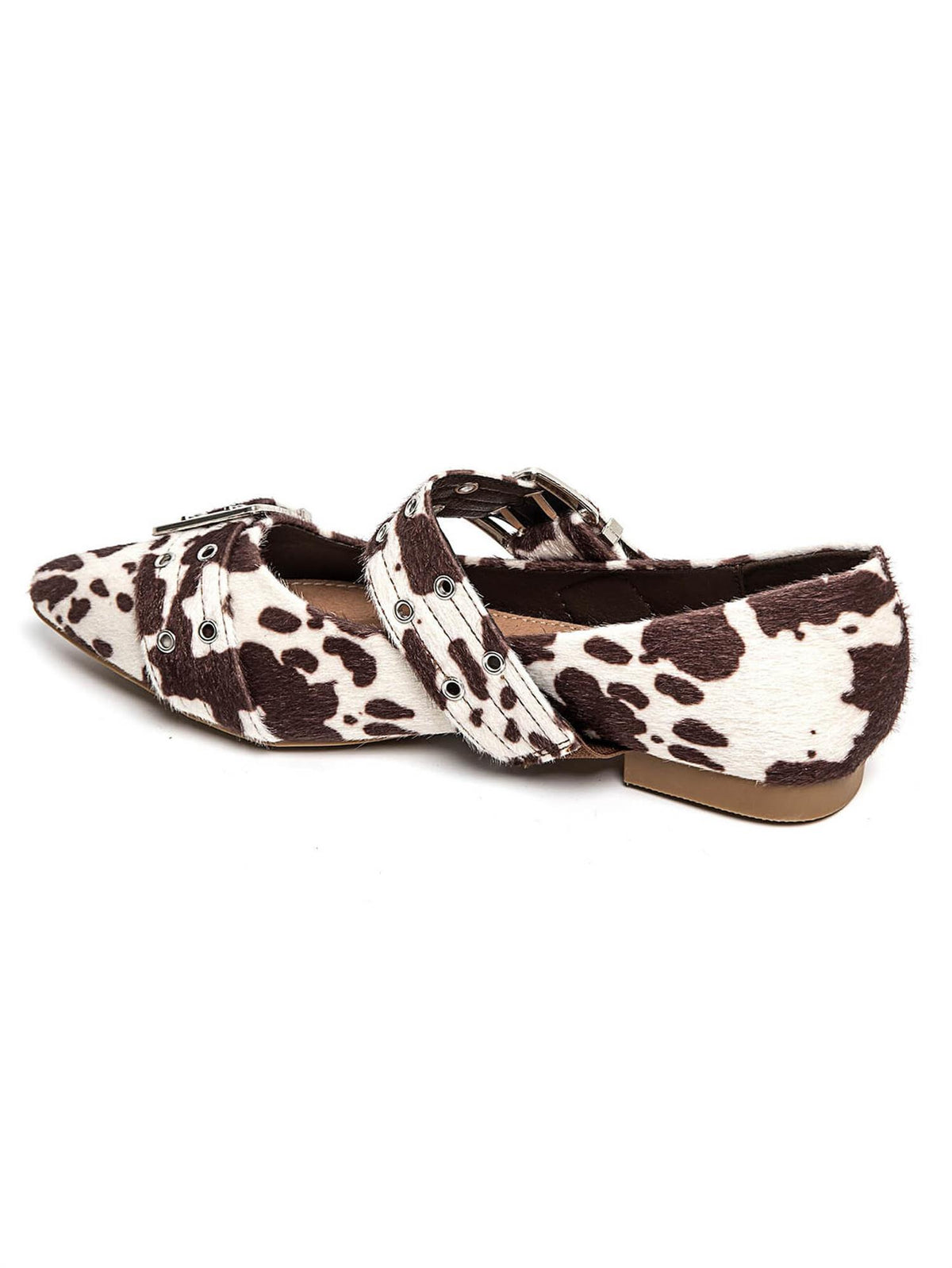 Buckle ballerina 9725 - Cow Brown