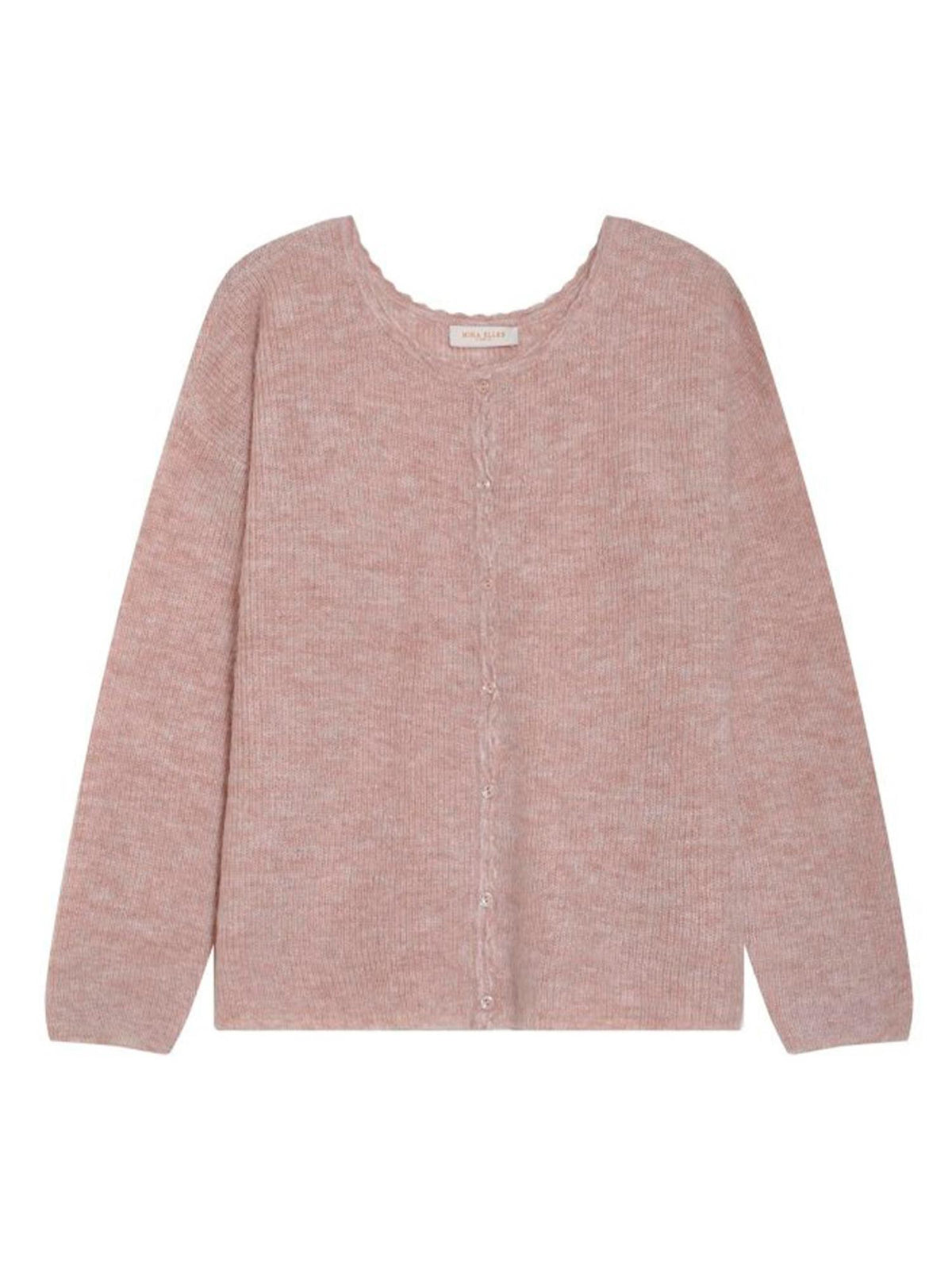 Cardigan i alpakkamiks - Beige