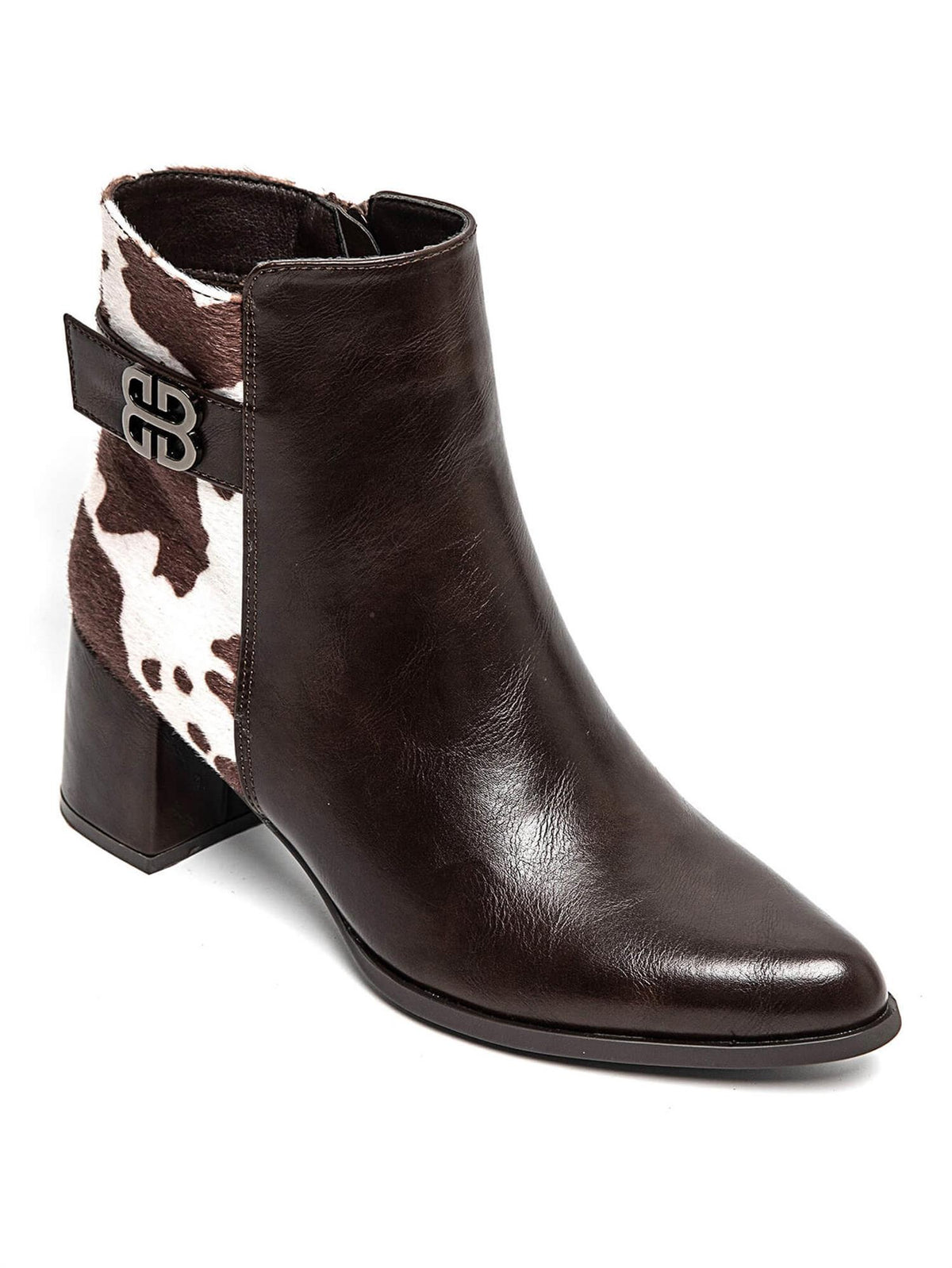 Boots med kuprint 5855 - Brun