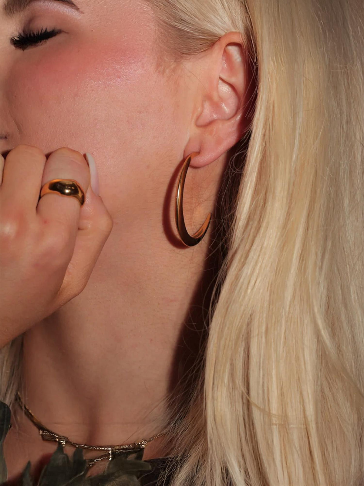 Lux - Creoles Gold-plated - Gull