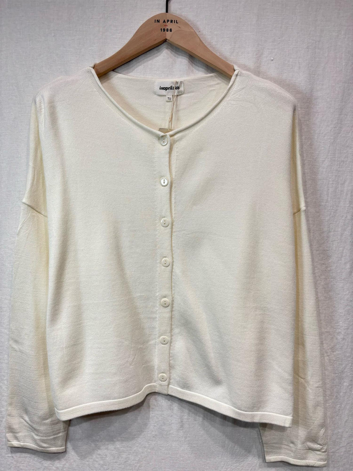 Basic cardigan - Krem