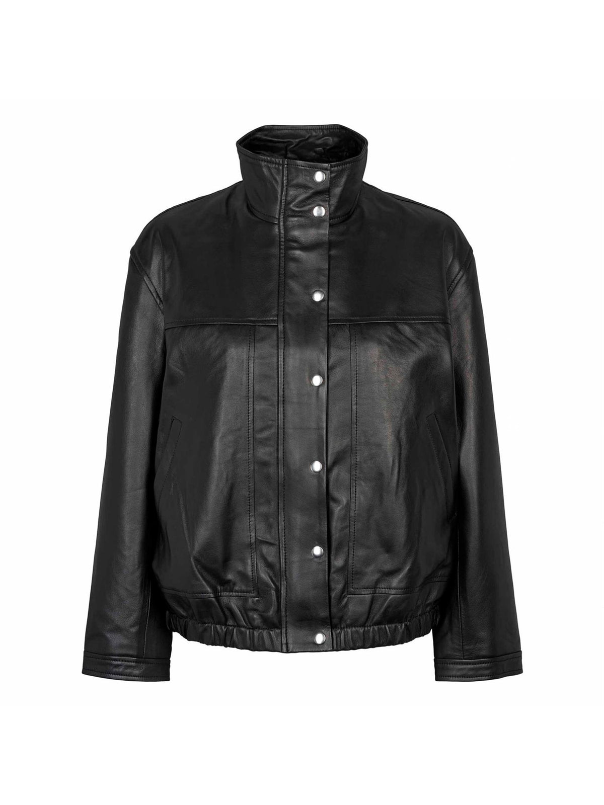 Emersyn Leather Jacket - Sort