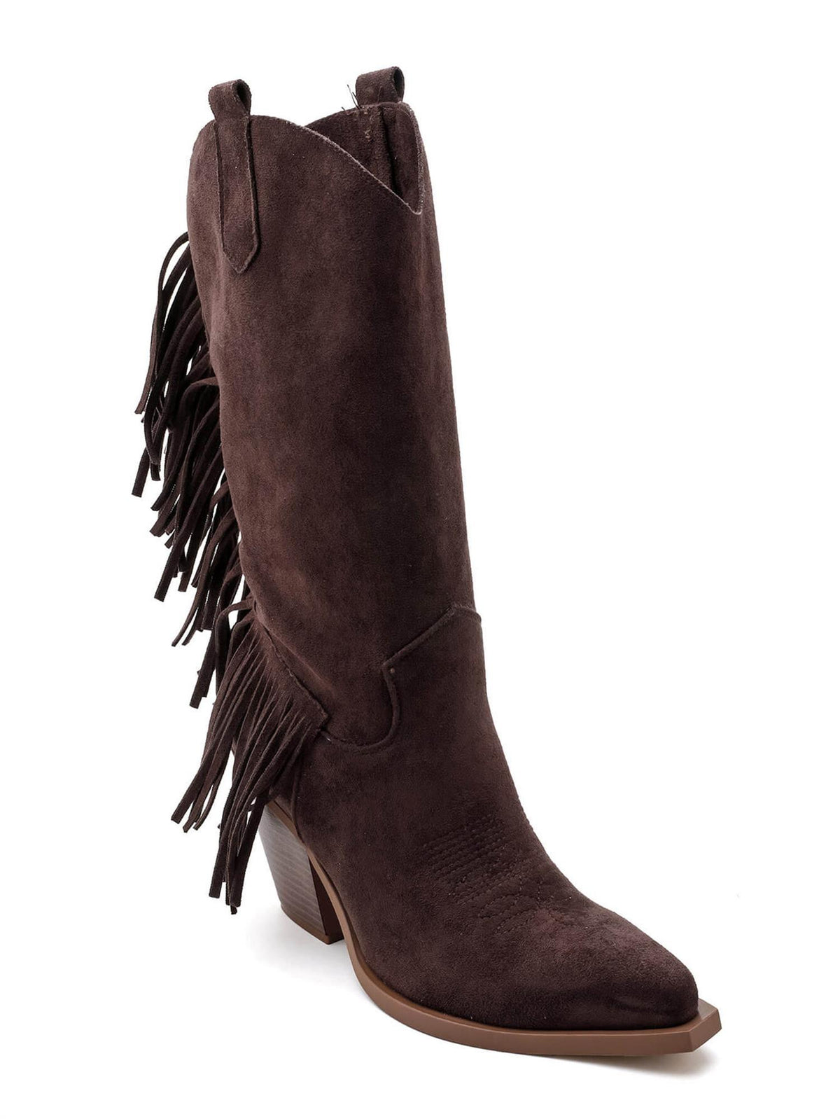 Cowboyboot med frynser - Brun