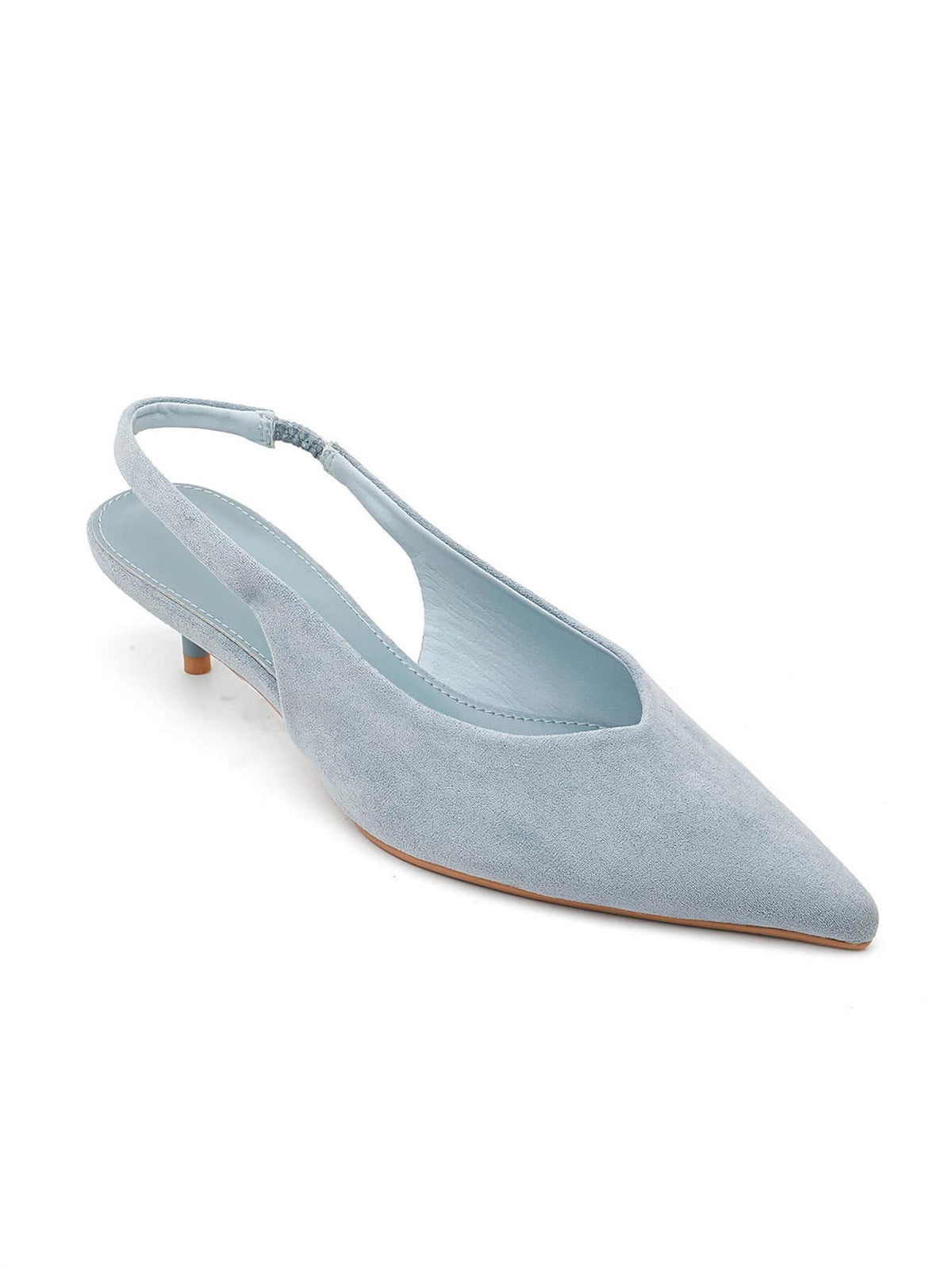 Slingback kitten heels 9793 - Blå