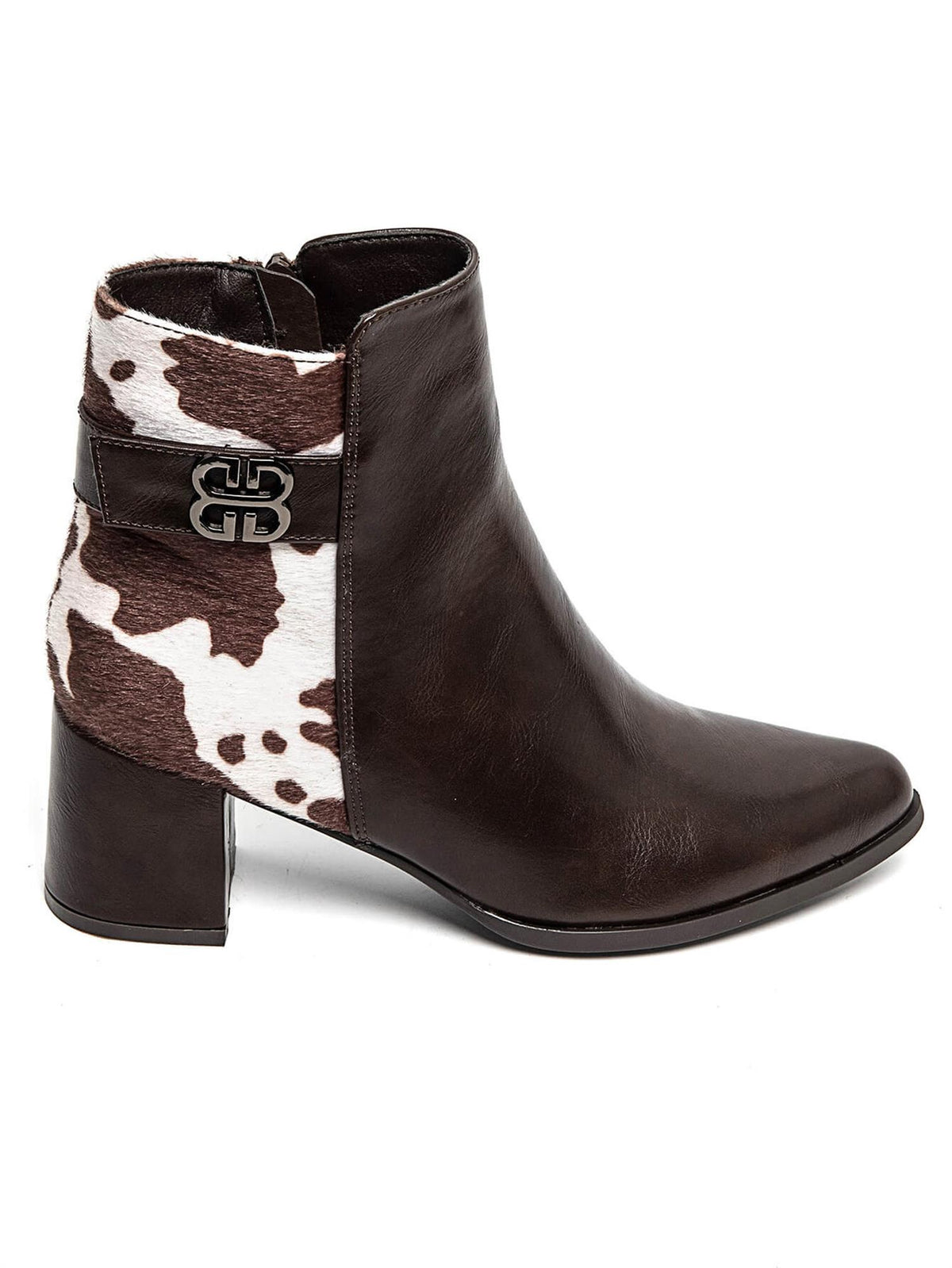 Boots med kuprint 5855 - Brun