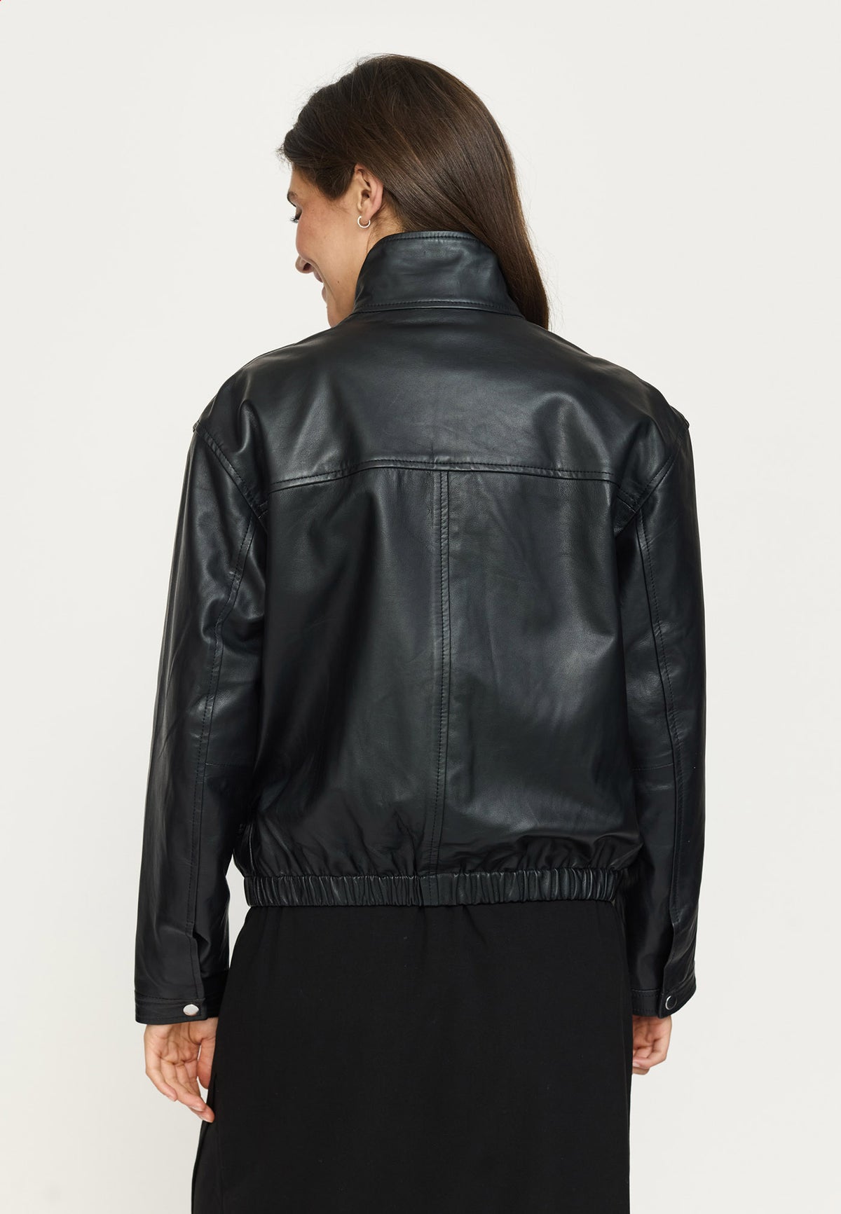 Emersyn Leather Jacket - Sort
