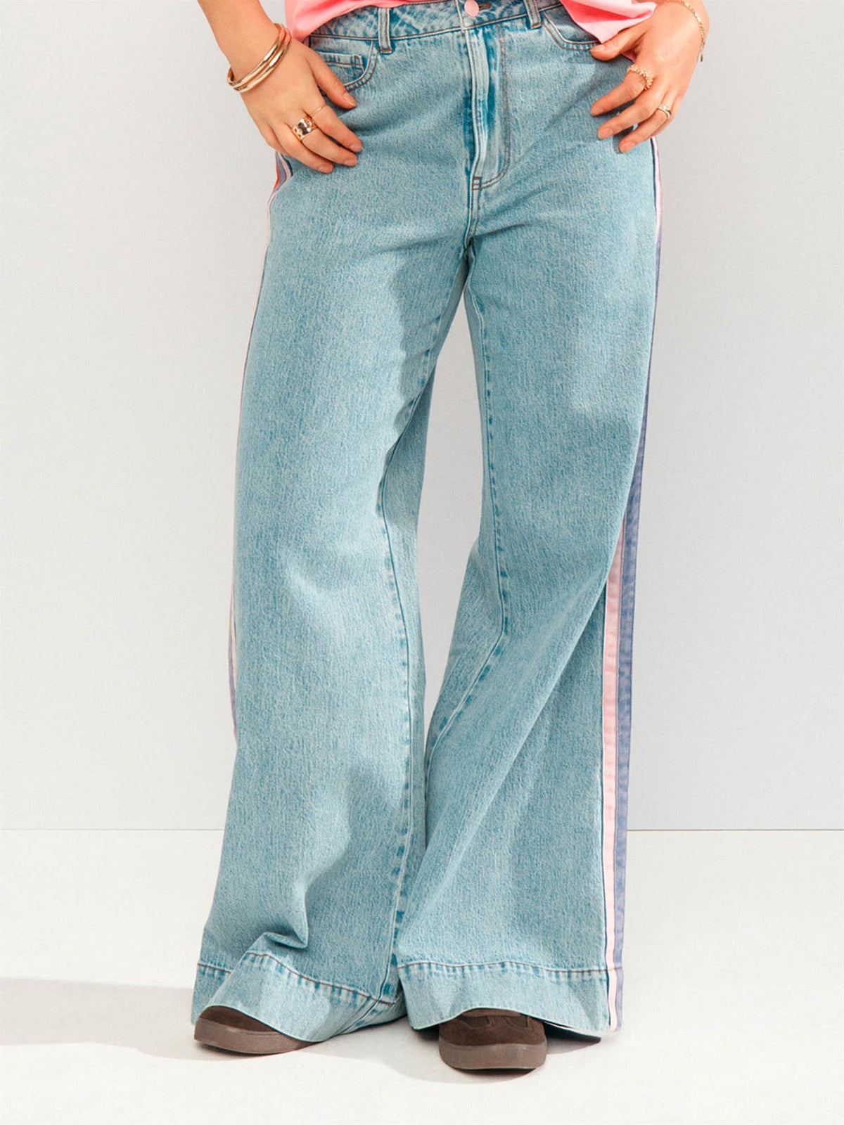 Malaga HR Wide Jeans - Lyseblå