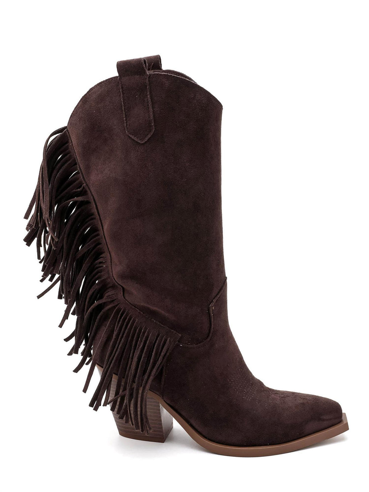 Cowboyboot med frynser - Brun