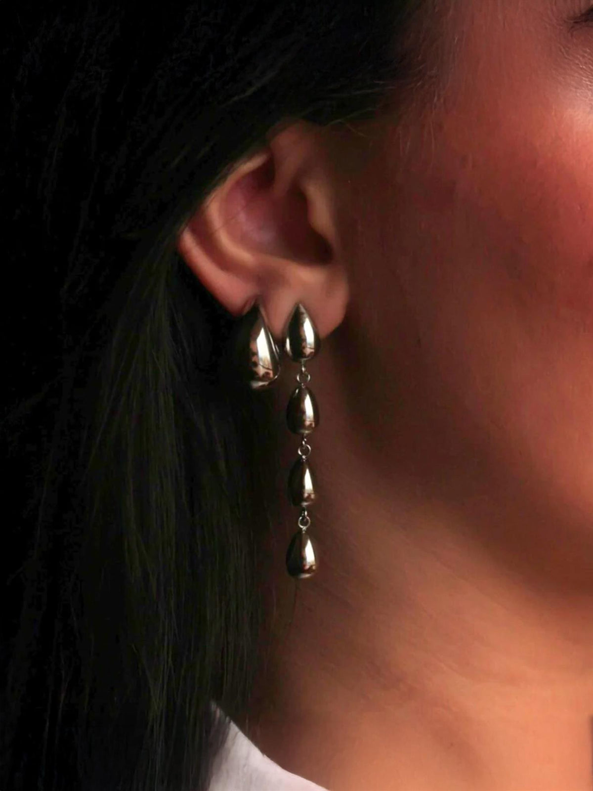 Drops - Earrings Steel - Sølv