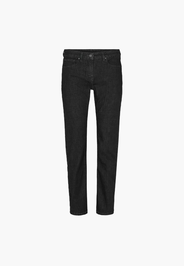 LAURIE  Charlotte Regular - Medium Length - Ecolabel Trousers REGULAR 99520 Washed Black Denim