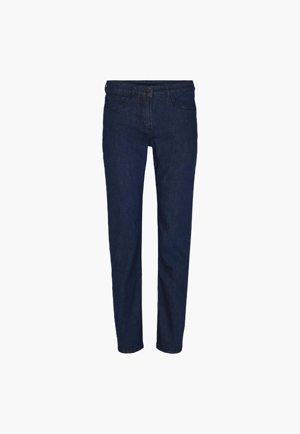 LAURIE  Charlotte Regular - Medium Length - Ecolabel Trousers REGULAR 49505 Dark Blue Denim