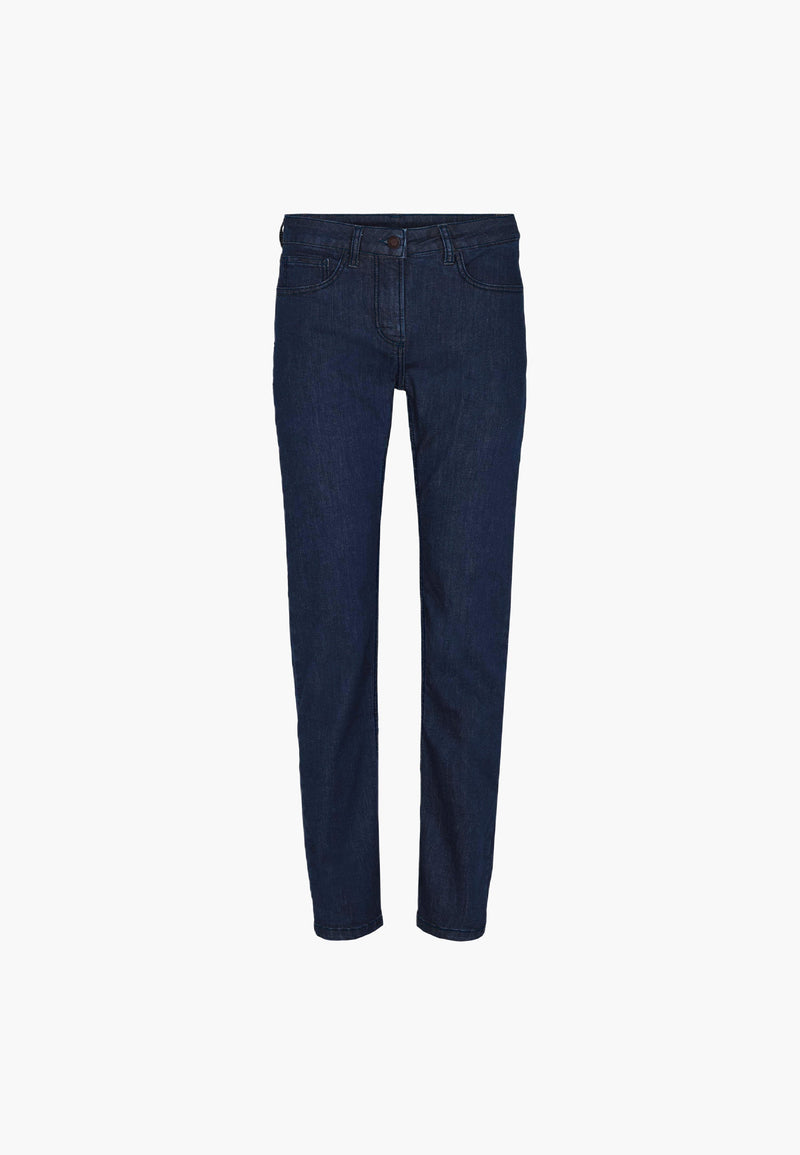 LAURIE  Charlotte Regular - Medium Length - Ecolabel Trousers REGULAR 49505 Dark Blue Denim