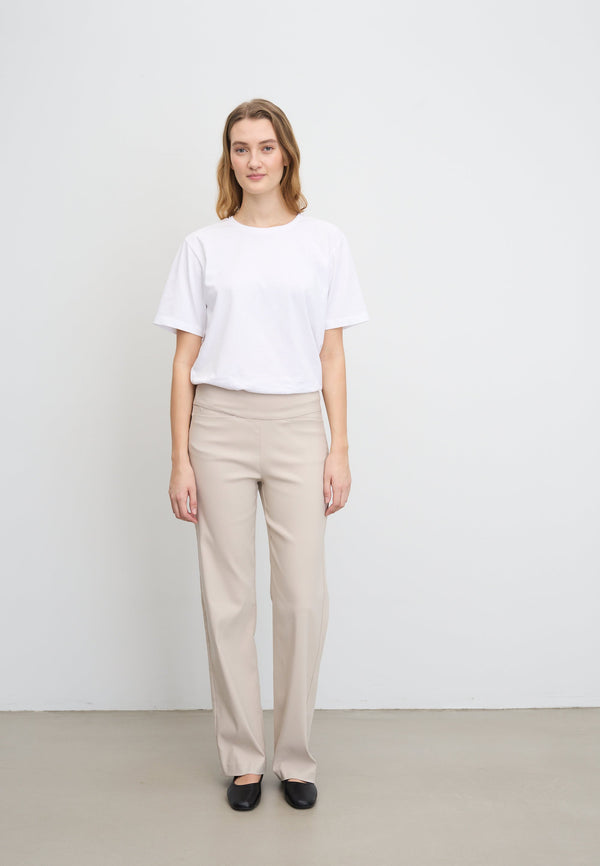 LAURIE  Thea Straight - Medium Length Trousers STRAIGHT 25000 Grey Sand