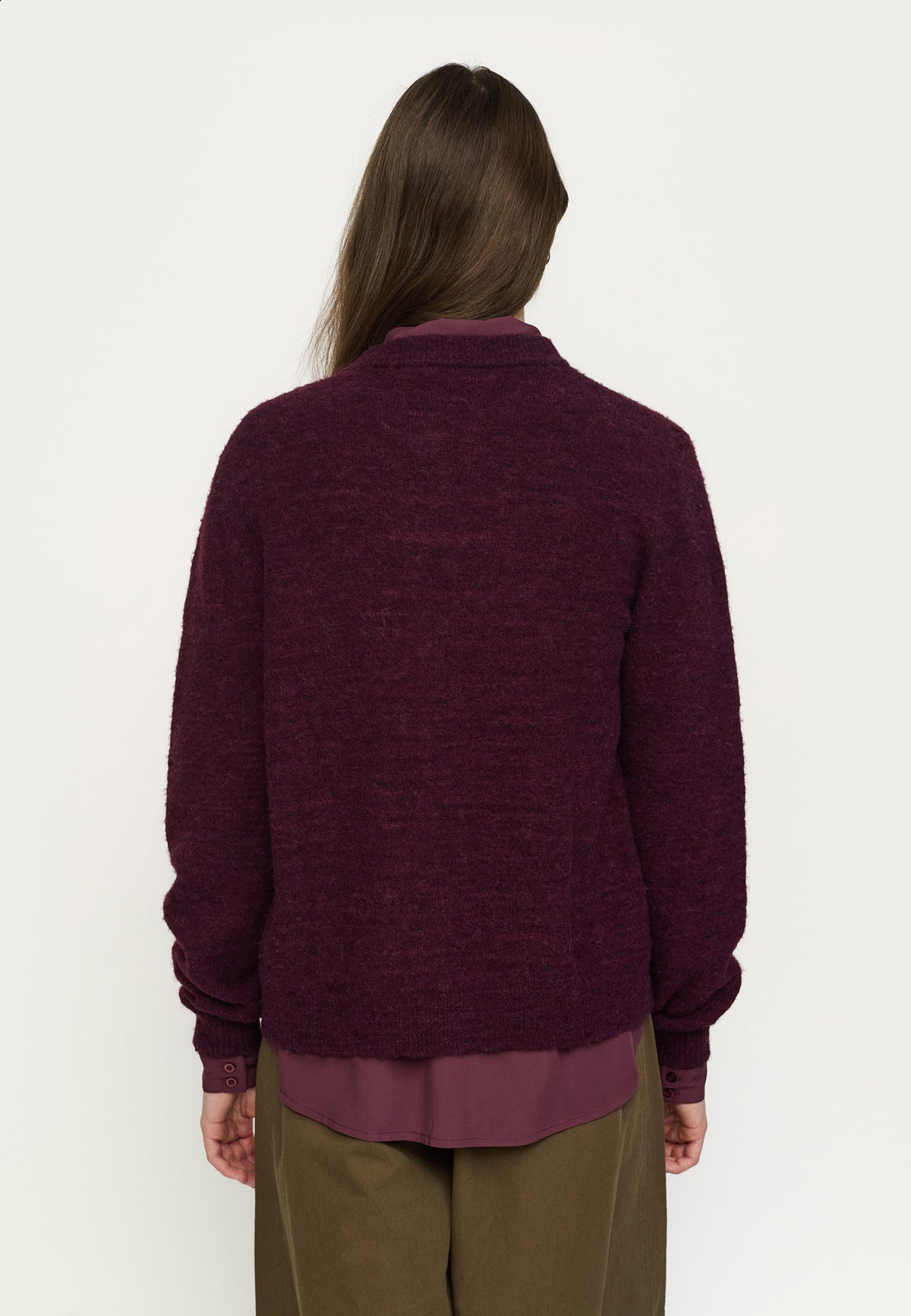 Allsion O-neck Cardigan Knit - RWS - Burgunder
