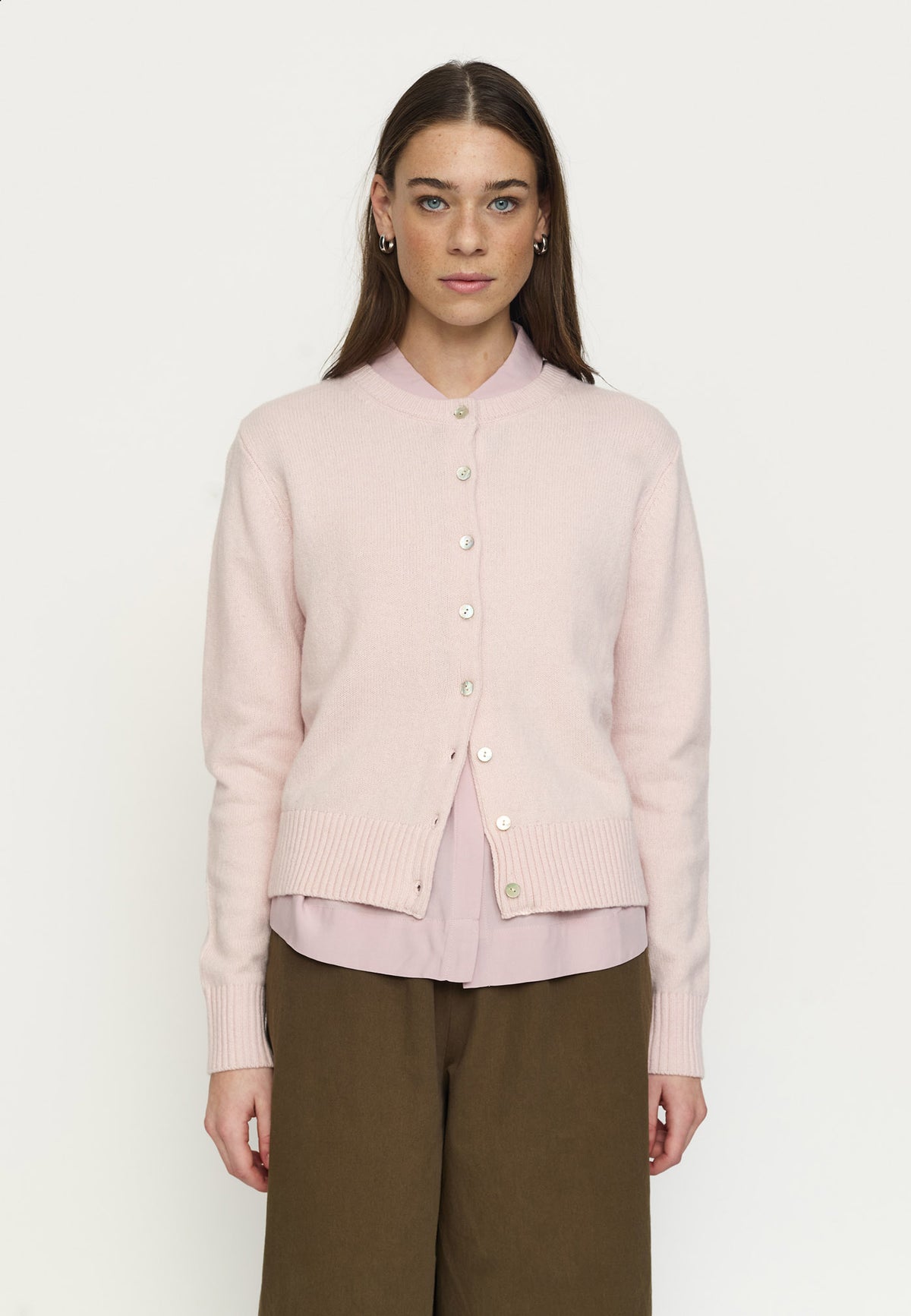 Avery Cardigan Knit RWS - Lys Rosa