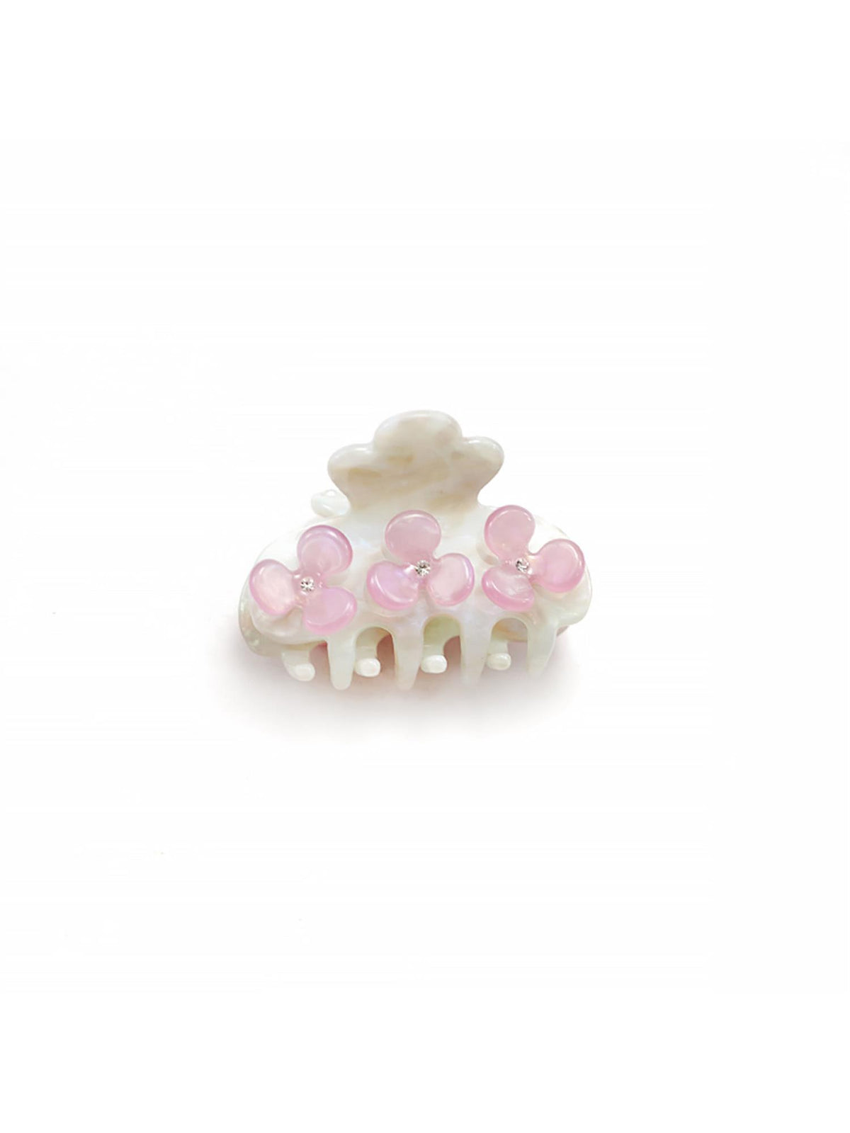 Rapunzel Rhinestone Mini Claw - Hvit