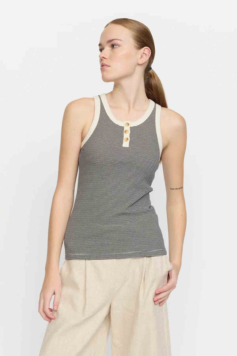 Adelynn Button Tank Top